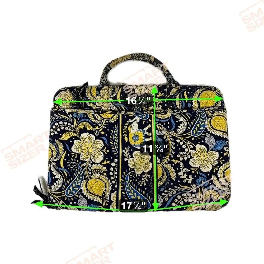 Vera Bradley Ellie Womens Handbag Multicolor Paisley Floral Portfolio Laptop Bag